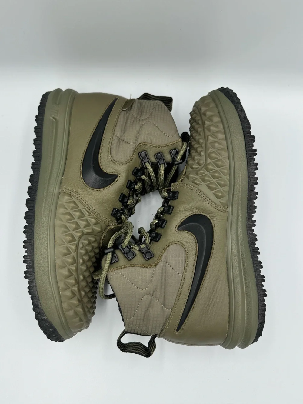 Nike Lunar Force 1 Duckboot, Men’s sz 8.5, Medium Olive Green/Black, 916682-202